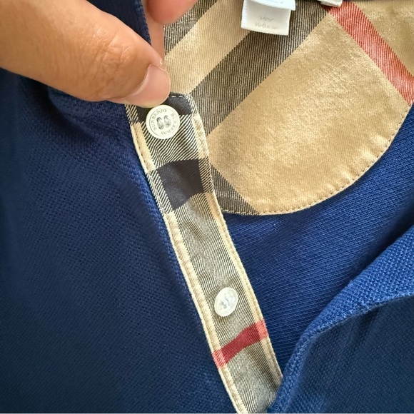 Burberry Blue Polo Shirt Classic Design - Picture 10 of 13
